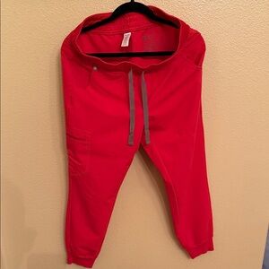 Figs Bright Red Technical Jogger Pants